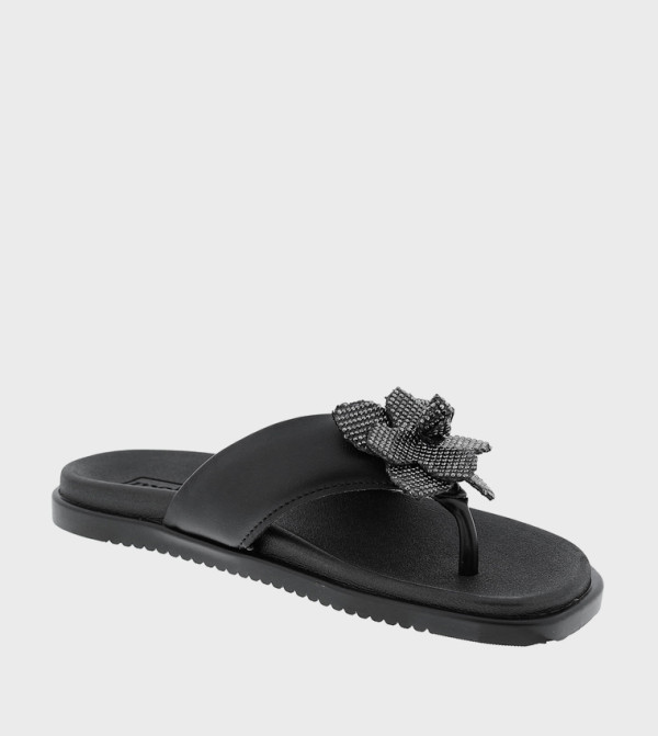 Moleca Moleca - Black Flat Sandals
