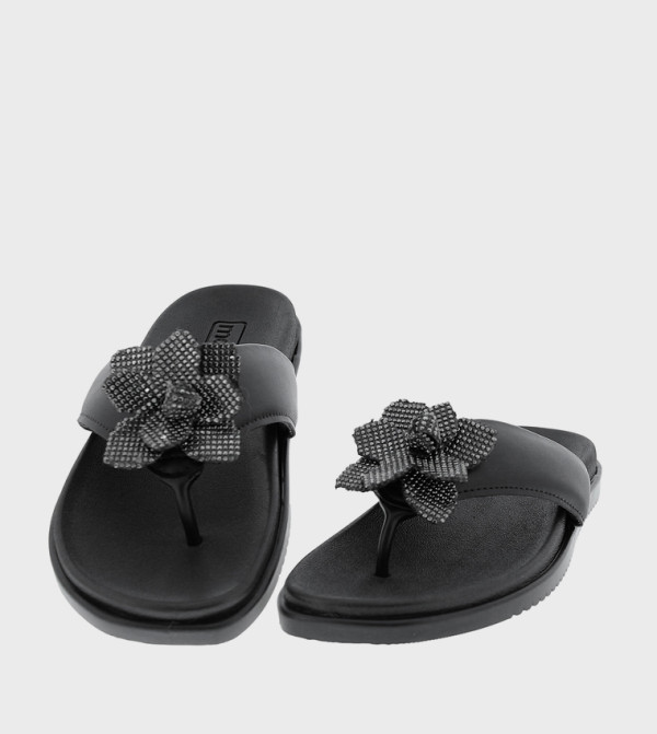 Moleca Moleca - Black Flat Sandals