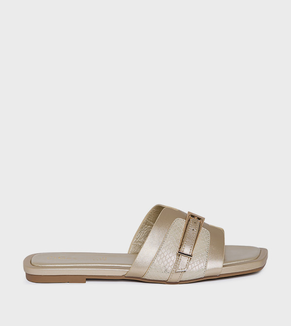 GEOOMNII GEOOMNII - Gold Flat Sandals
