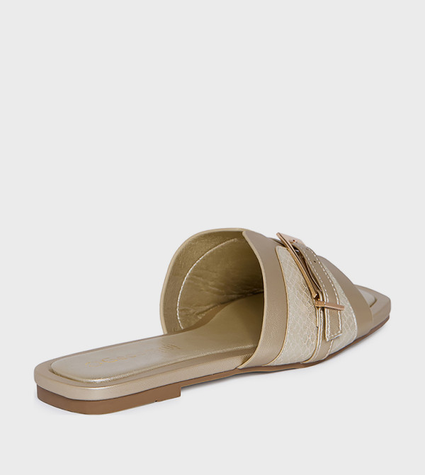 GEOOMNII GEOOMNII - Gold Flat Sandals