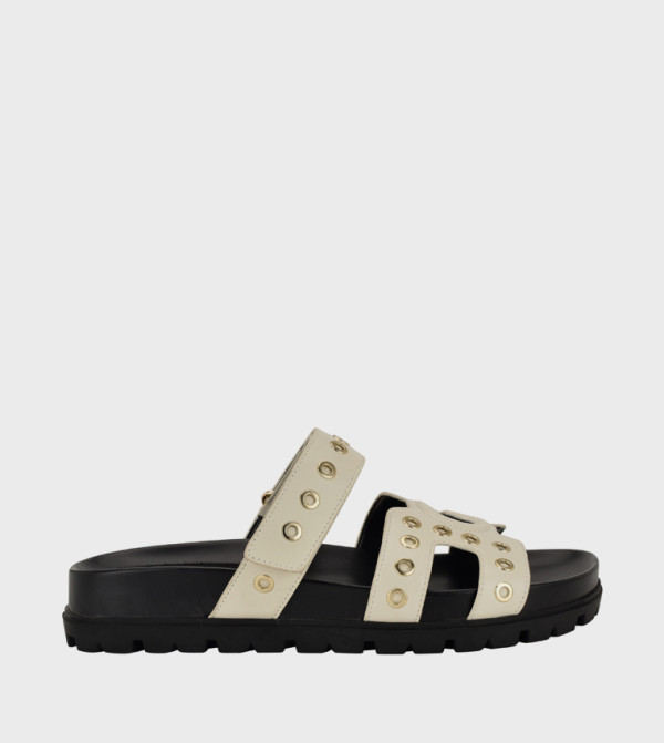 Guess  - Off White Flat Sandals