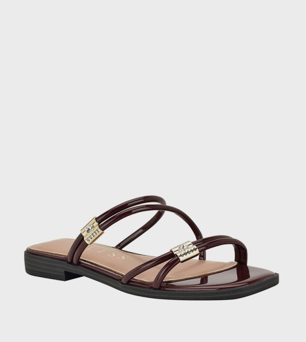 Guess Guess - Burgundy Flat Sandals