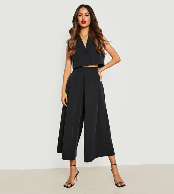 boohoo - Express  Palazzo - Black Palazzos