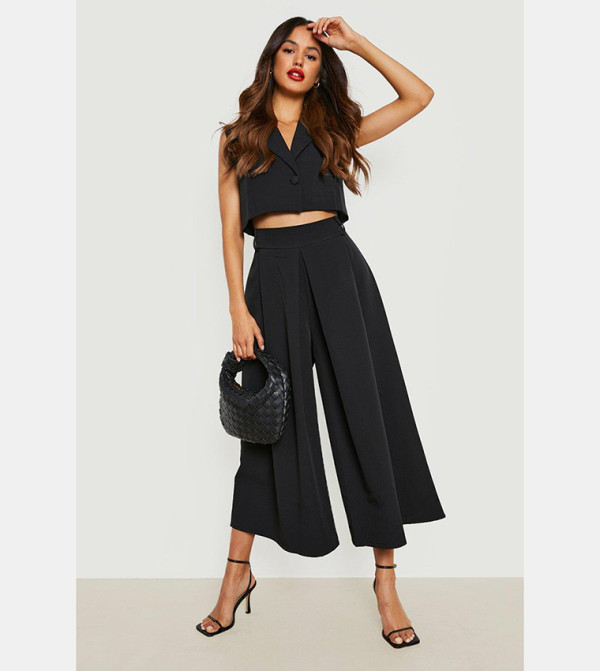 boohoo - Express  Palazzo - Black Palazzos