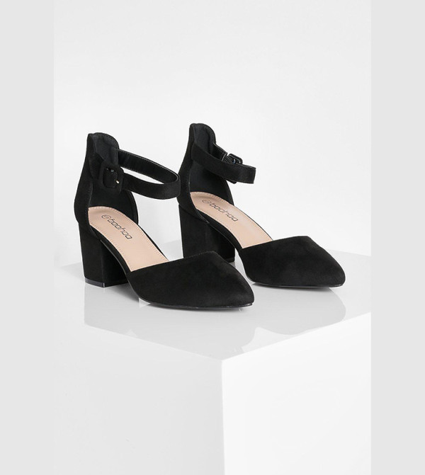 بوهو  أحذية - أسود Block Heels