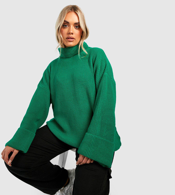 boohoo - Express  Sweaters & Cardigans - Emerald Sweaters & Cardigans