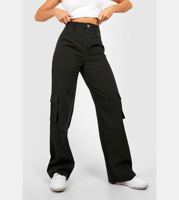 boohoo  Cargos - Black Cargos