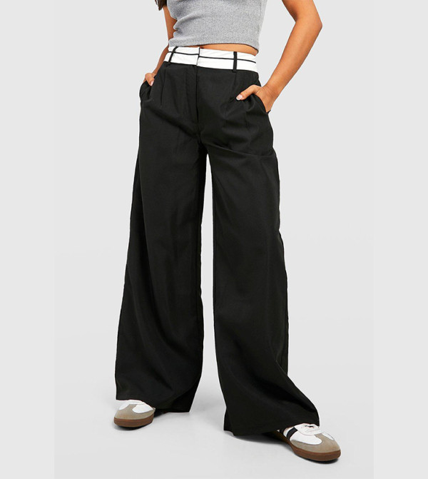 بوهو - اوتليت بوهو - أسود بنطال كاجوال