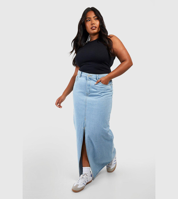 بوهو - اوتليت pretty-in-prints-w - أزرق تنانير