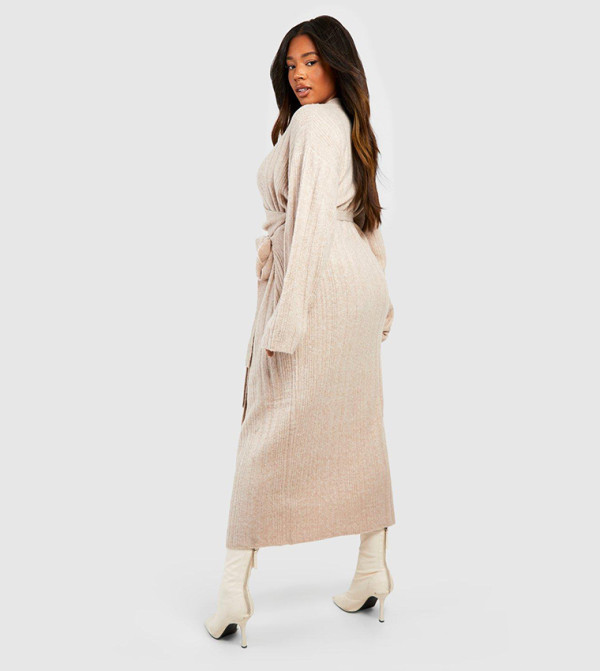 boohoo  Plus Size - Taupe Dresses