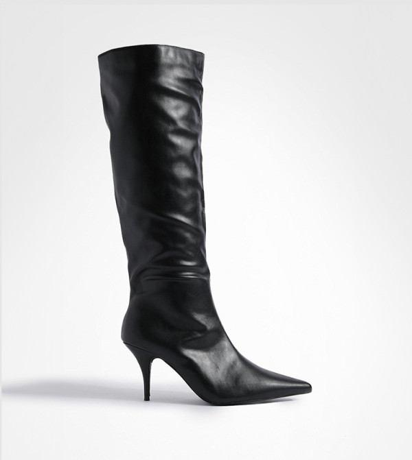 بوهو - اوتليت بوهو - أسود Knee length Boots