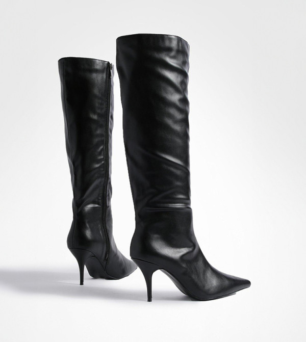بوهو - اوتليت بوهو - أسود Knee length Boots