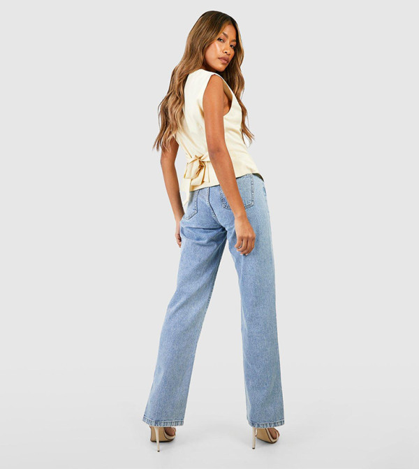 بوهو - اوتليت بوهو - أزرق Straight Jeans