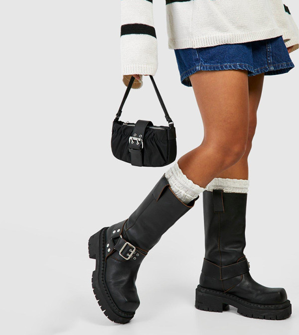 boohoo  Crew Socks - Ecru Crew Socks