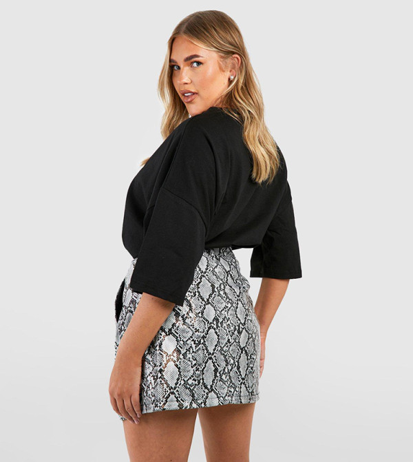 بوهو - اوتليت pretty-in-prints-w - رمادي تنانير