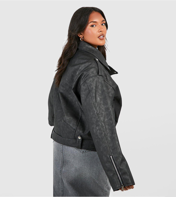 boohoo Plus Size - Black Jackets & Coats