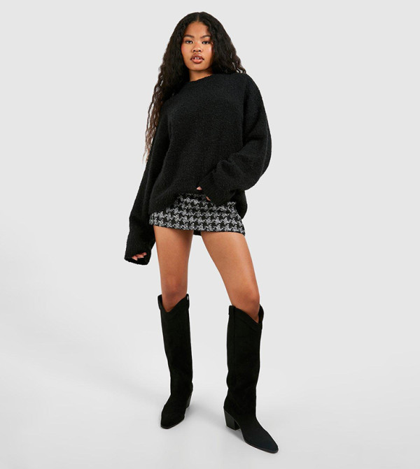 boohoo - Black Knee High Boots
