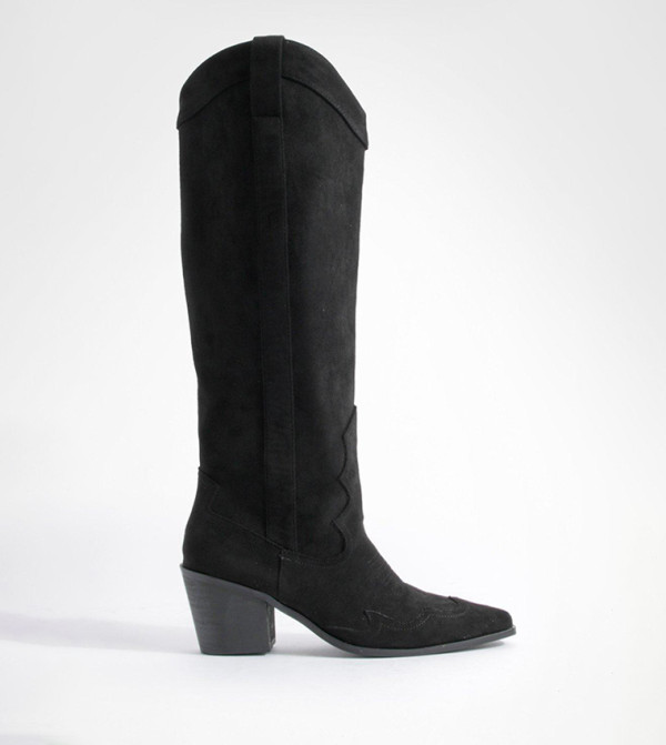 boohoo - Black Knee High Boots