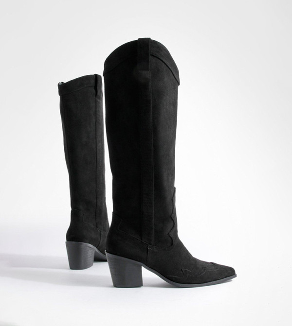 boohoo - Black Knee High Boots