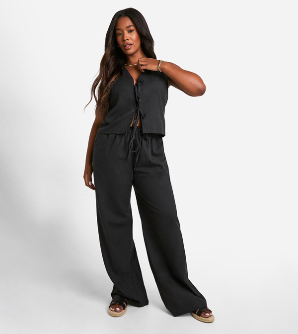 boohoo - Outlet  Plus Size - Black Pants & Leggings