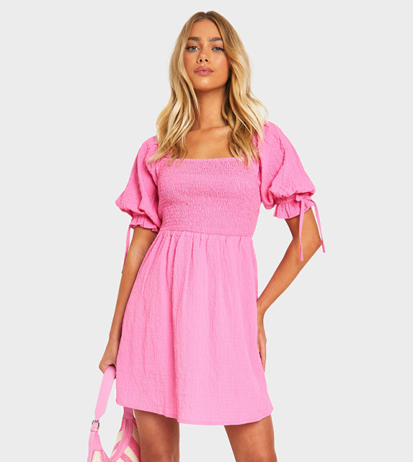 بوهو pretty-in-prints-w - وردي Mini Dresses