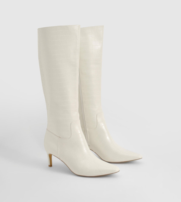 boohoo - Outlet  - White Knee length Boots