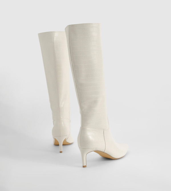 boohoo - Outlet  - White Knee length Boots
