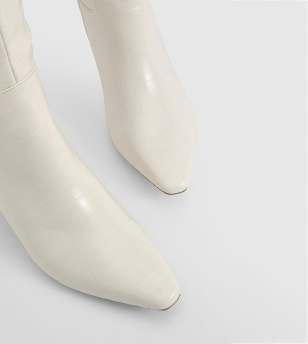 boohoo - Outlet  - White Knee length Boots