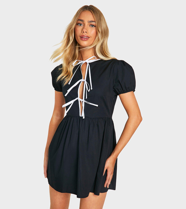 بوهو - اوتليت pretty-in-prints-w - أسود Mini Dresses