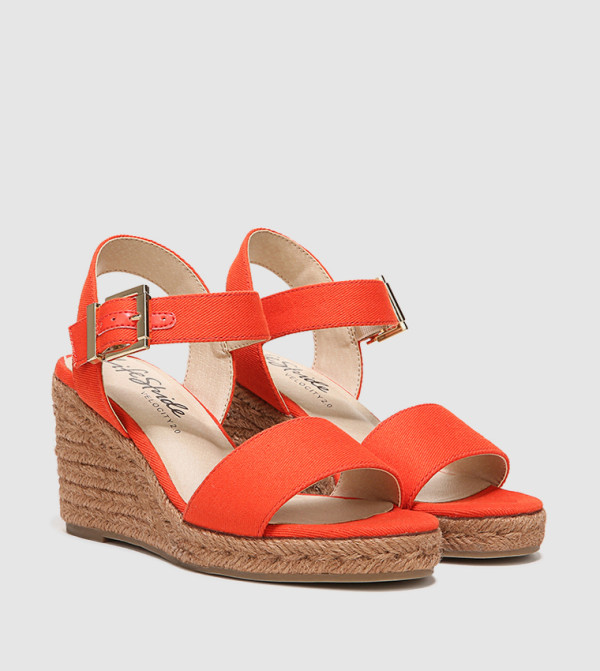 Life Stride  Espadrilles - Orange Wedge Sandals