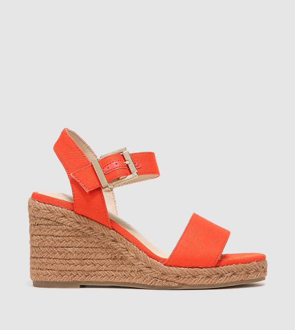 Life Stride  Espadrilles - Orange Wedge Sandals
