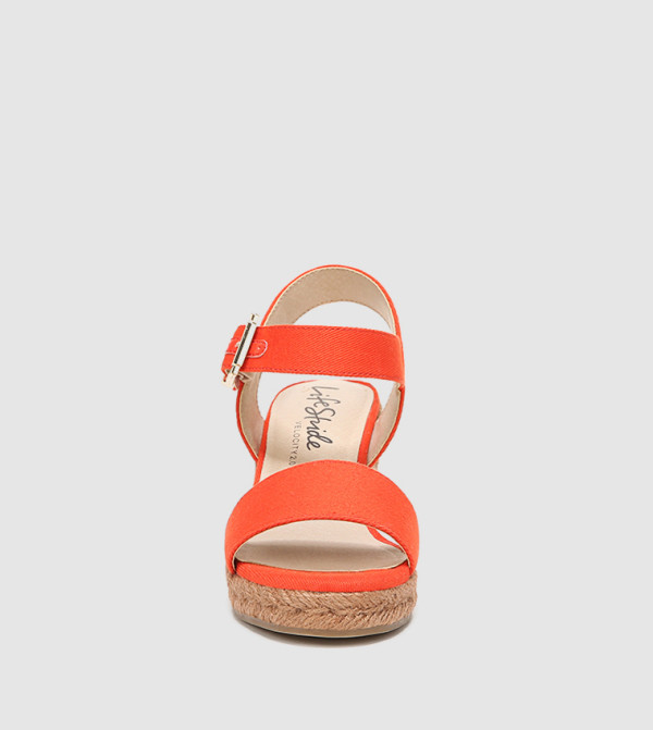 Life Stride  Espadrilles - Orange Wedge Sandals