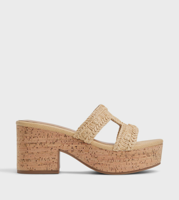 كول ات سبرنج كول ات سبرنج - بيج أحذية كعب سميك