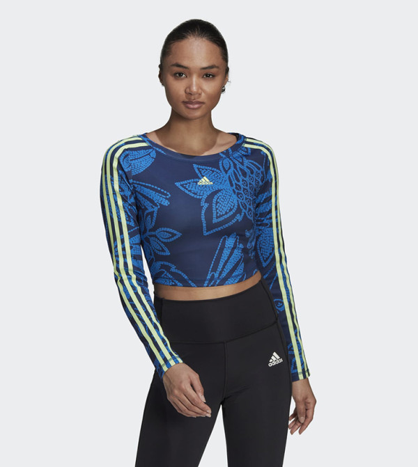 Adidas  Cropped Tops - Navy Bodysuit & Cropped