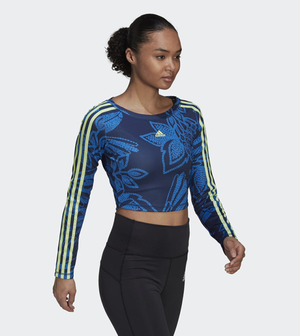 Adidas  Cropped Tops - Navy Bodysuit & Cropped