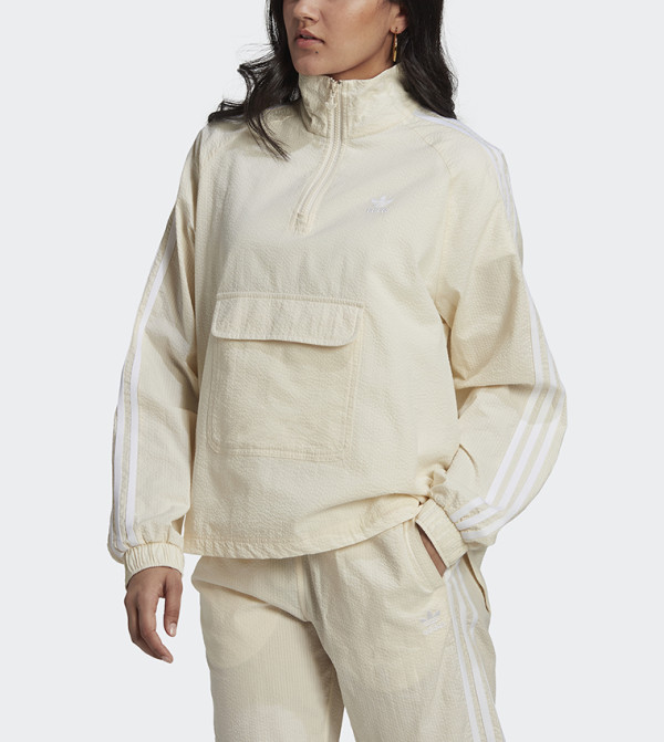 Adidas  Track Jackets - Beige Track Jackets