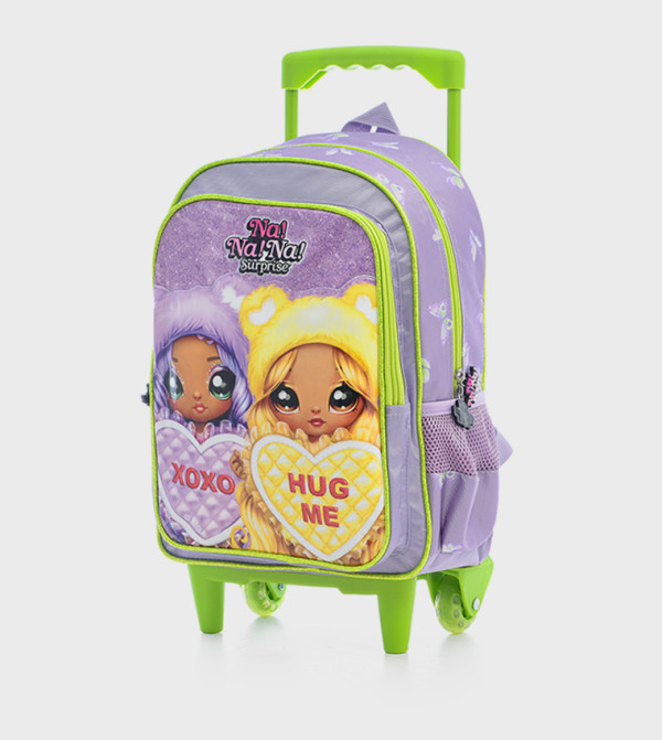 نانانا  - بنفسجي  طقم حقائب ظهر بعجلات