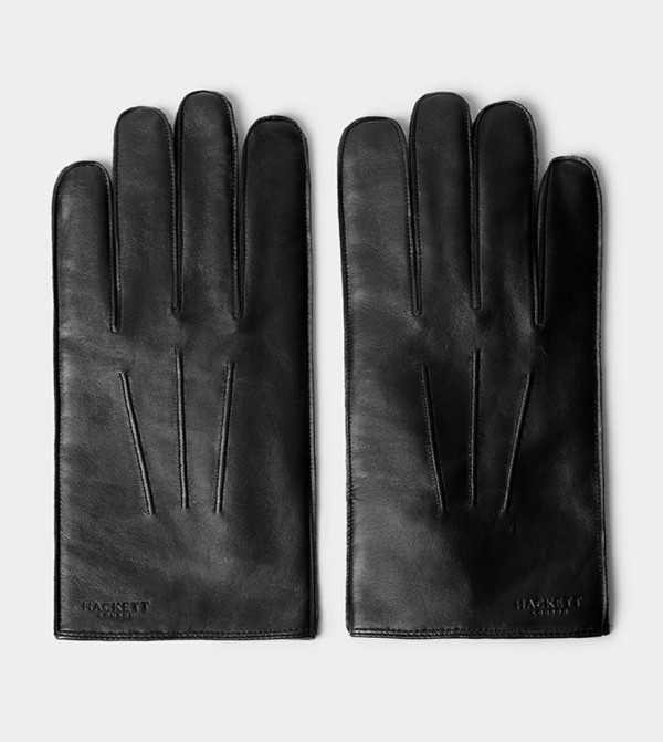 Hackett Gloves - BLACK Leather