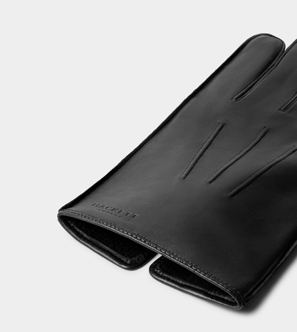 Hackett Gloves - BLACK Leather