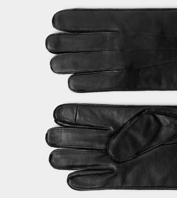 Hackett Gloves - BLACK Leather