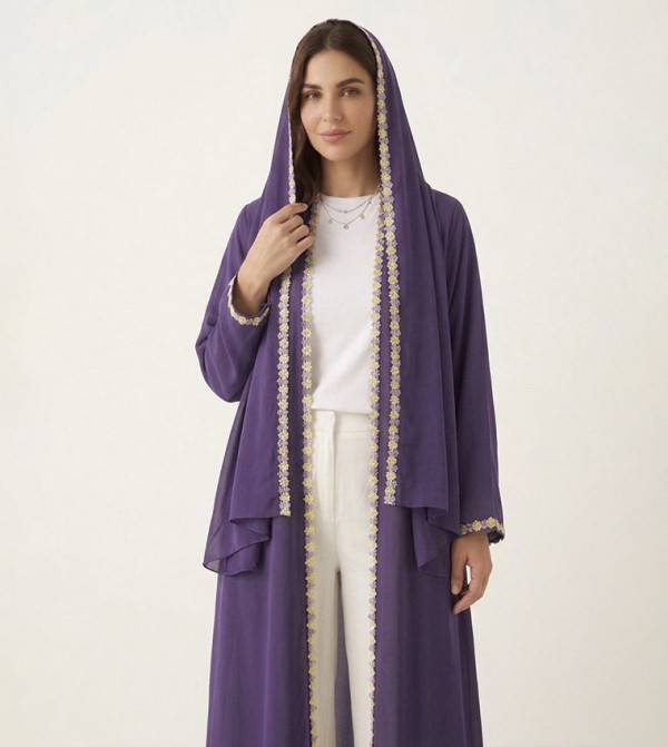 HM  Arabian Clothing - Purple Abayas