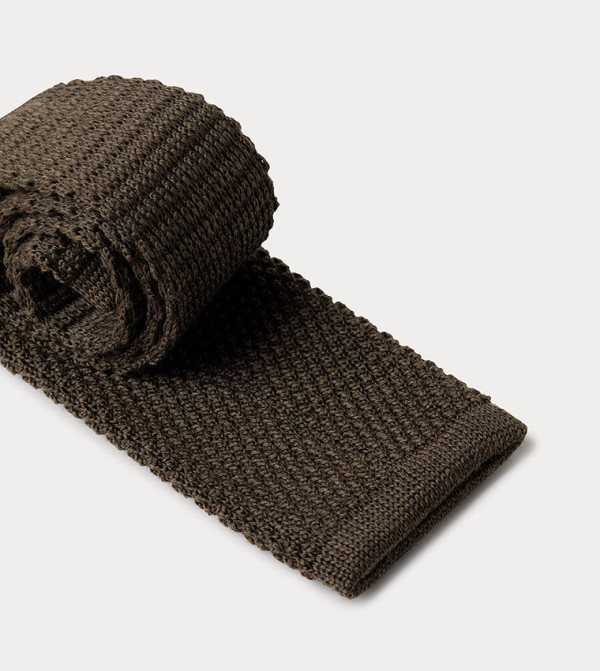 Hackett  Slim Ties - Olive Slim Ties