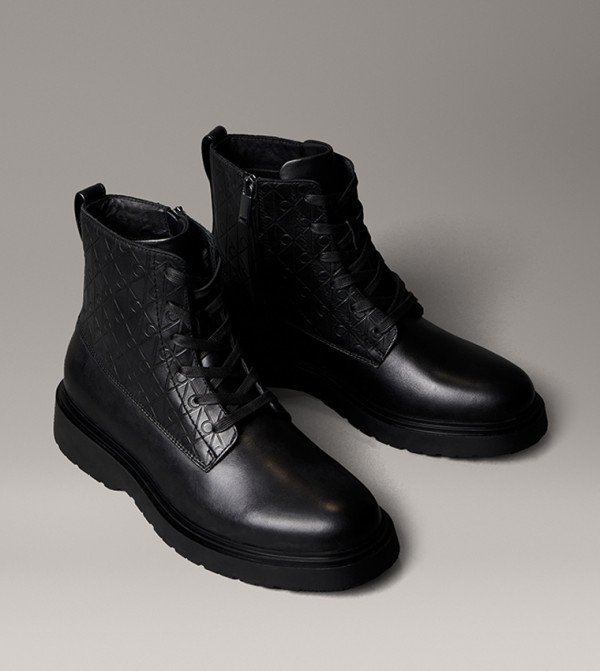 Calvin Klein  Boots - Black Lace up Boots
