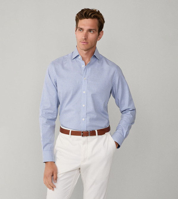 Hackett  Shirts - Blue Long Sleeves