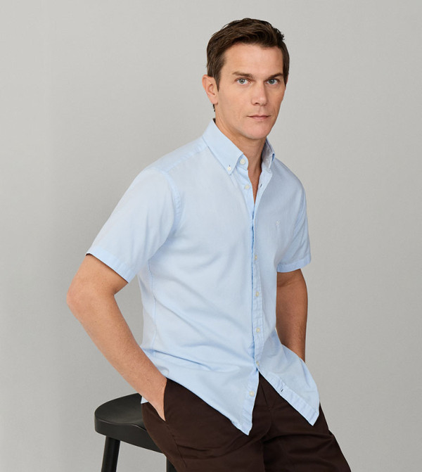 Hackett  Clothing - Blue Short Sleeves