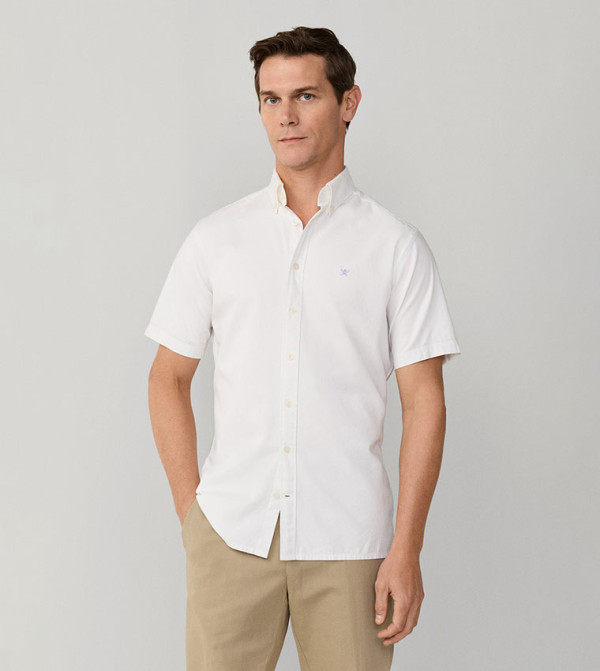 هاكيت  قمصان رسمية   - أبيض Short Sleeves