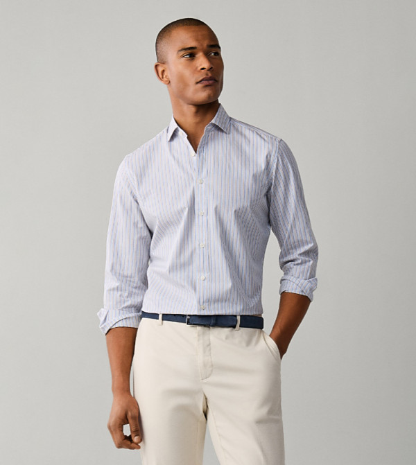 Hackett  Formal Shirts - Blue Long Sleeves