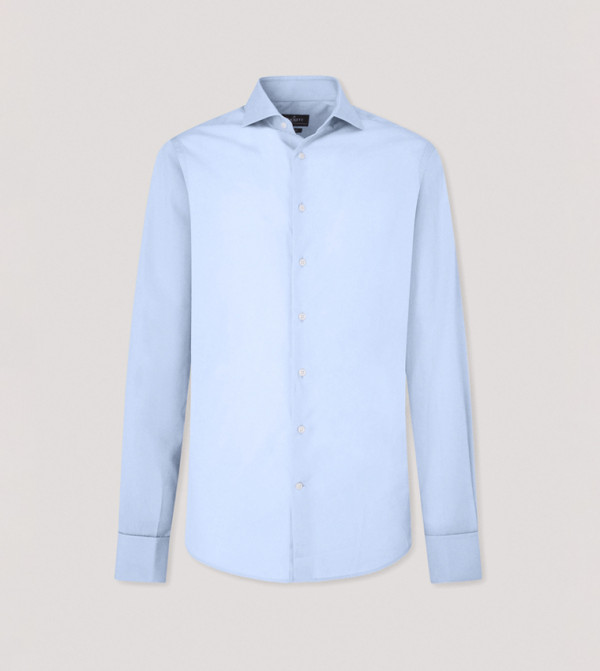هاكيت  قمصان رسمية   - أزرق Long Sleeves