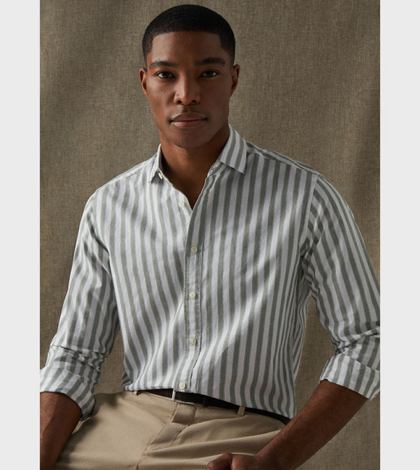 Hackett  Clothing - Green Casual Shirts