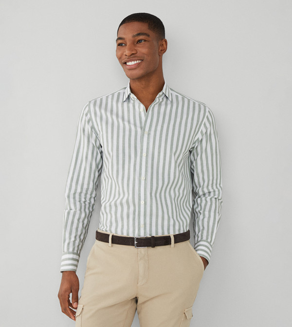 Hackett  Clothing - Green Casual Shirts